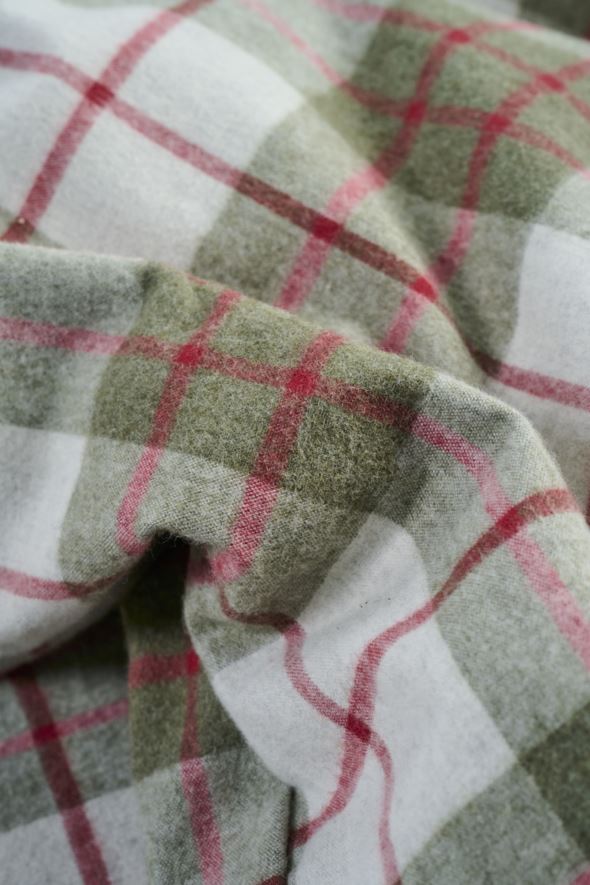 Voodipesukomplekt lõimvärvitud flanell mitmevärviline/punane - 3