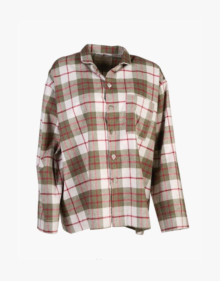 Lõngavärvitud flanellist pidžaamapluus mitmevärviline/punane - one size mitmevärviline/punane - 1