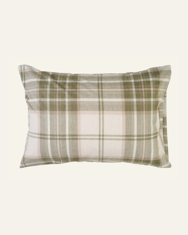 Lõimvärvitud flanellist padjapüür oliiviroheline - 70x100 cm oliiviroheline - 1