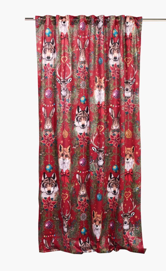 Kardin mitmevärviline/punane - 140x240 cm mitmevärviline/punane - 1