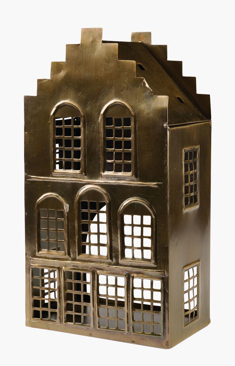 Küünlalatern messing - 16,5x9,5x30,5 cm messing - 1