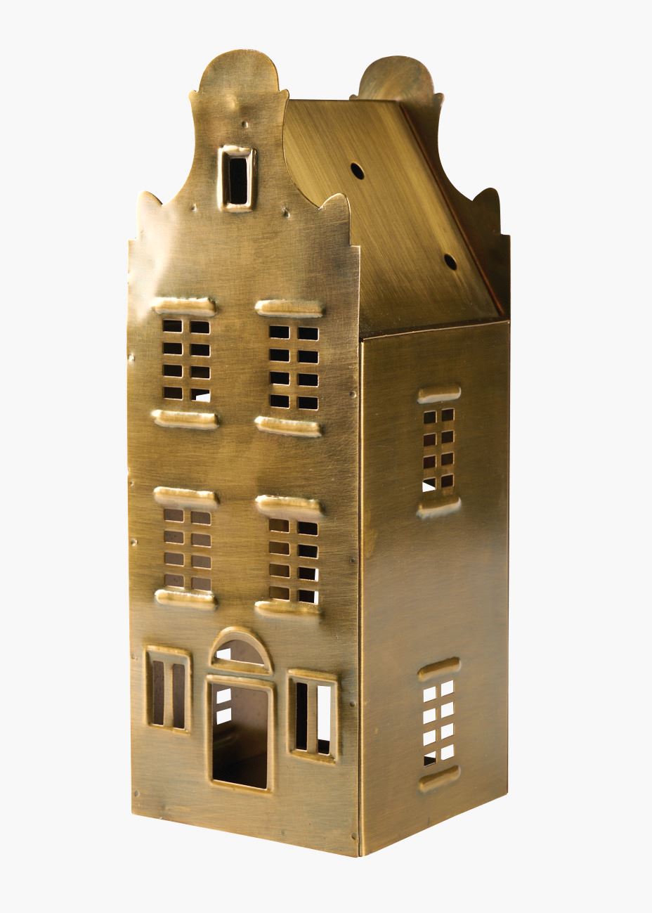 Küünlalatern messing - 9,5x9,5x26 cm messing - 1