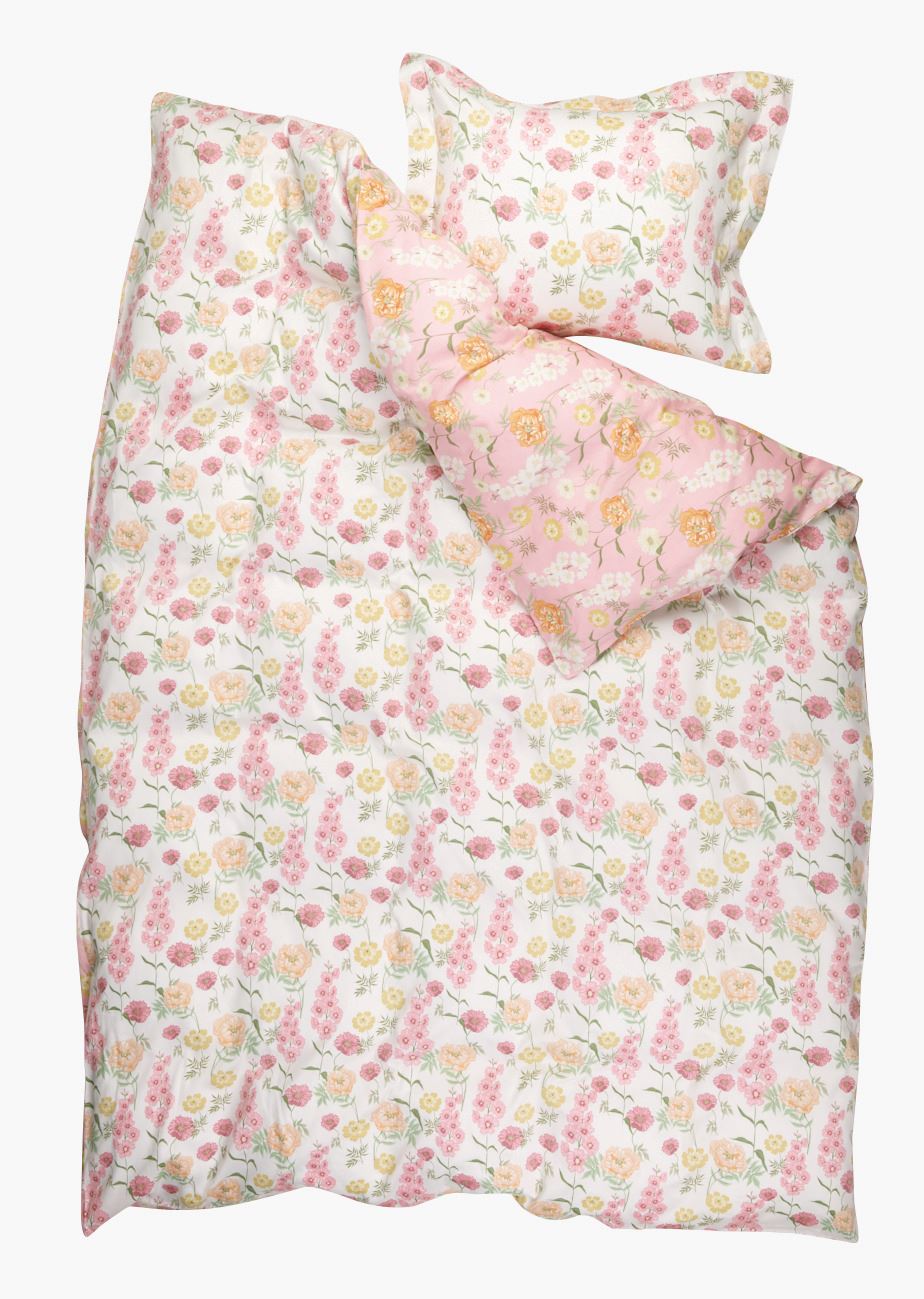 Voodipesukomplekt satiinpuuvillane mitmevärviline/roosa - 3