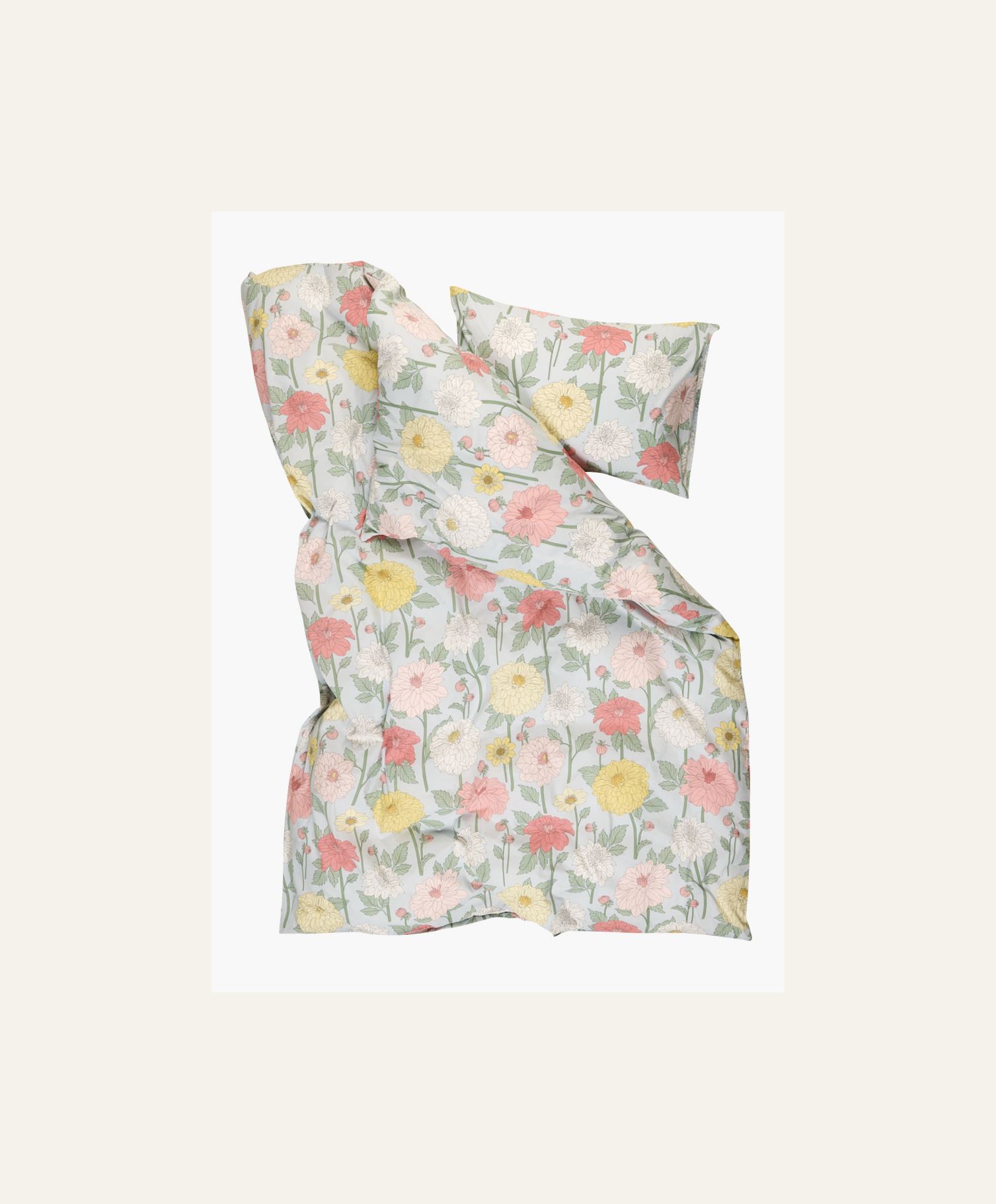 Voodipesukomplekt puuvillane mitmevärviline/sinine - 2