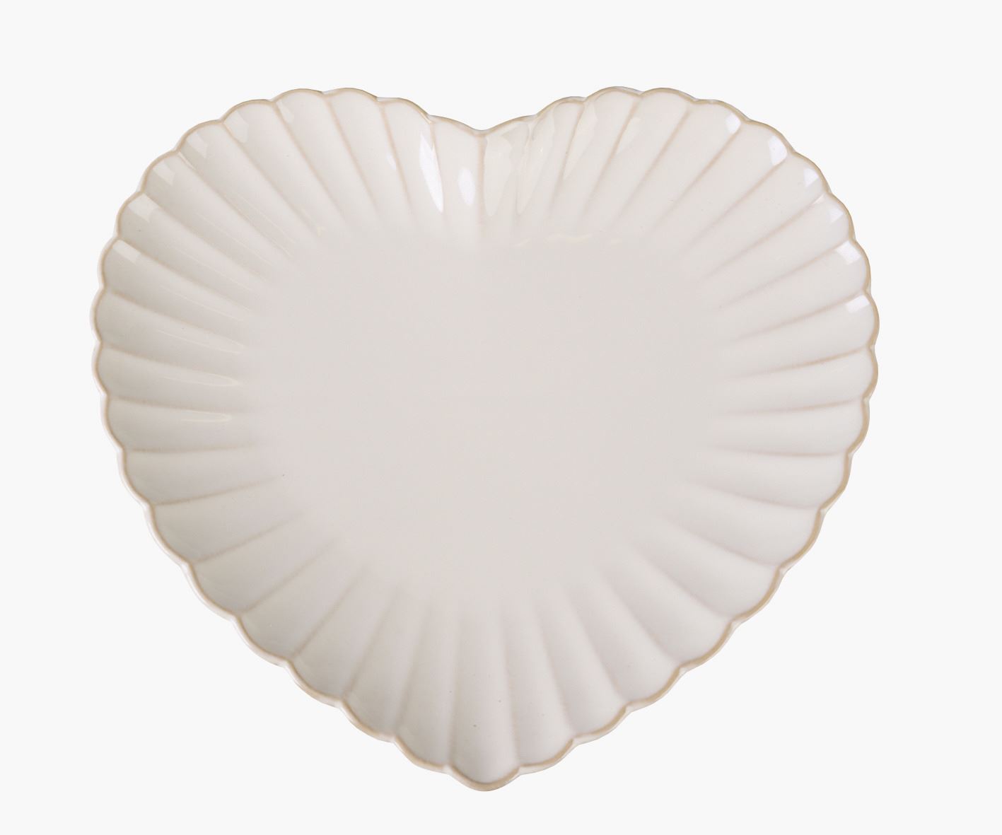 Südamekujuline taldrik valge - 21,5x19,5 cm valge - 1