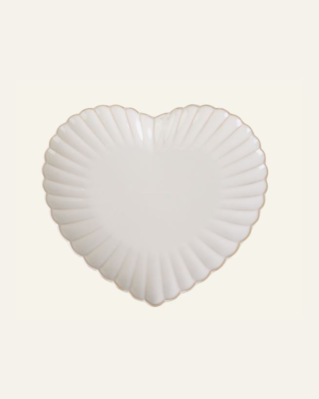 Südamekujuline taldrik valge - 28x25,6 cm valge - 1