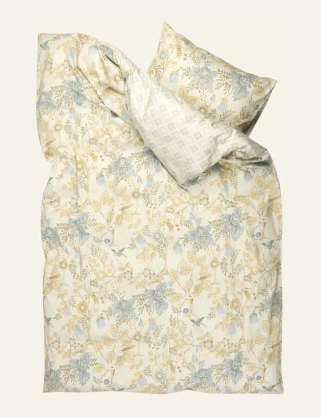 Voodipesukomplekt satiinpuuvillane mitmevärviline/roheline - 2