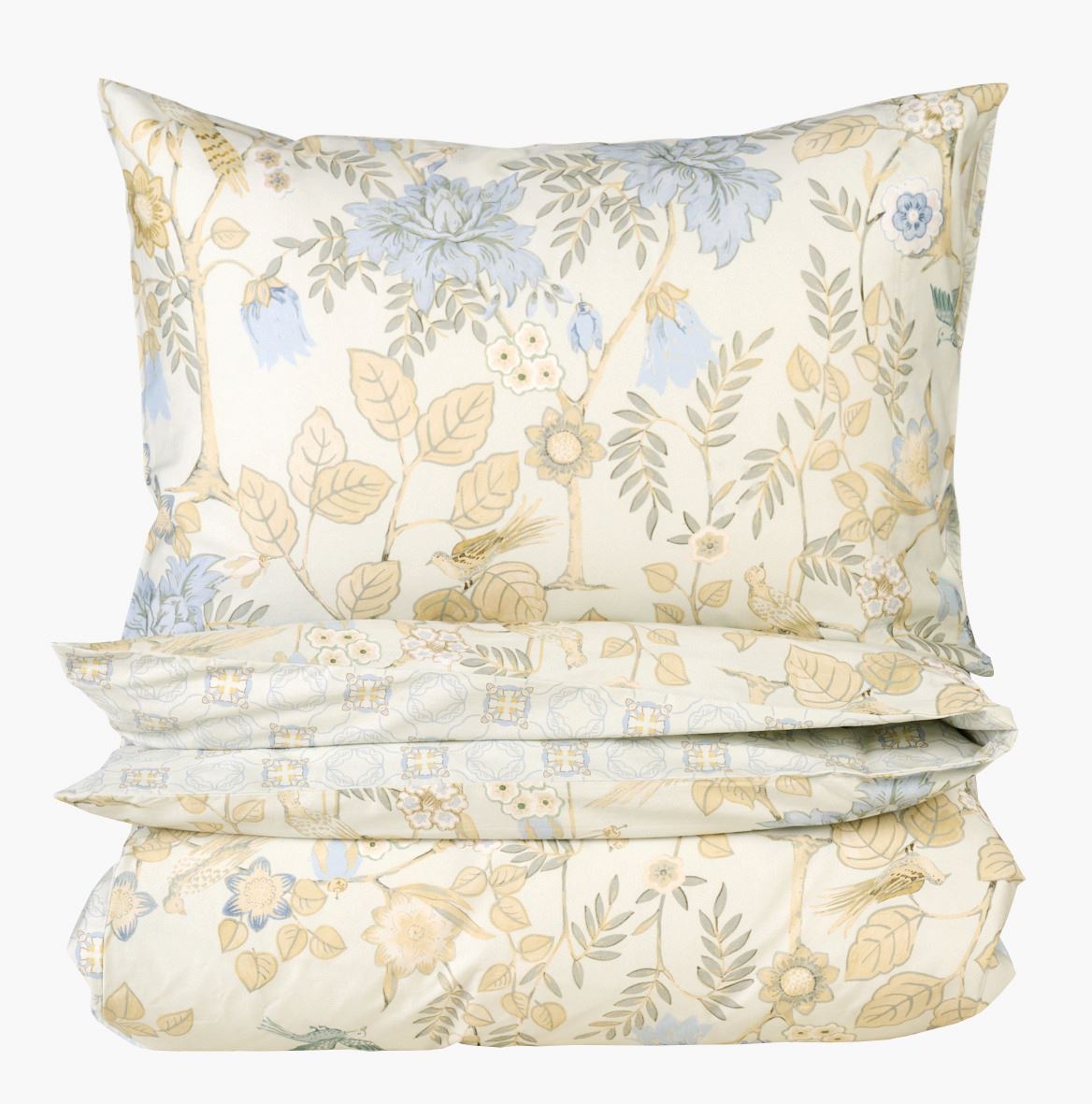 Voodipesukomplekt satiinpuuvillane mitmevärviline/roheline - 150x210 cm mitmevärviline/roheline - 1