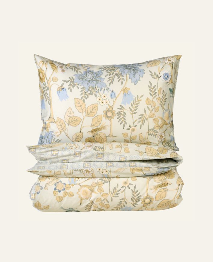 Voodipesukomplekt satiinpuuvillane mitmevärviline/roheline - 150x210 cm/50x60 cm mitmevärviline/roheline - 1