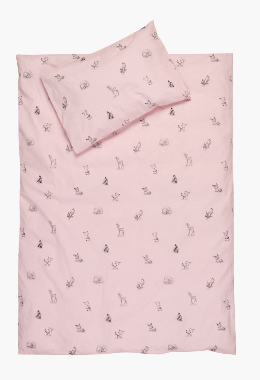 Beebi voodipesukomplekt hele roosa - 100x130 38x55 cm hele roosa - 1