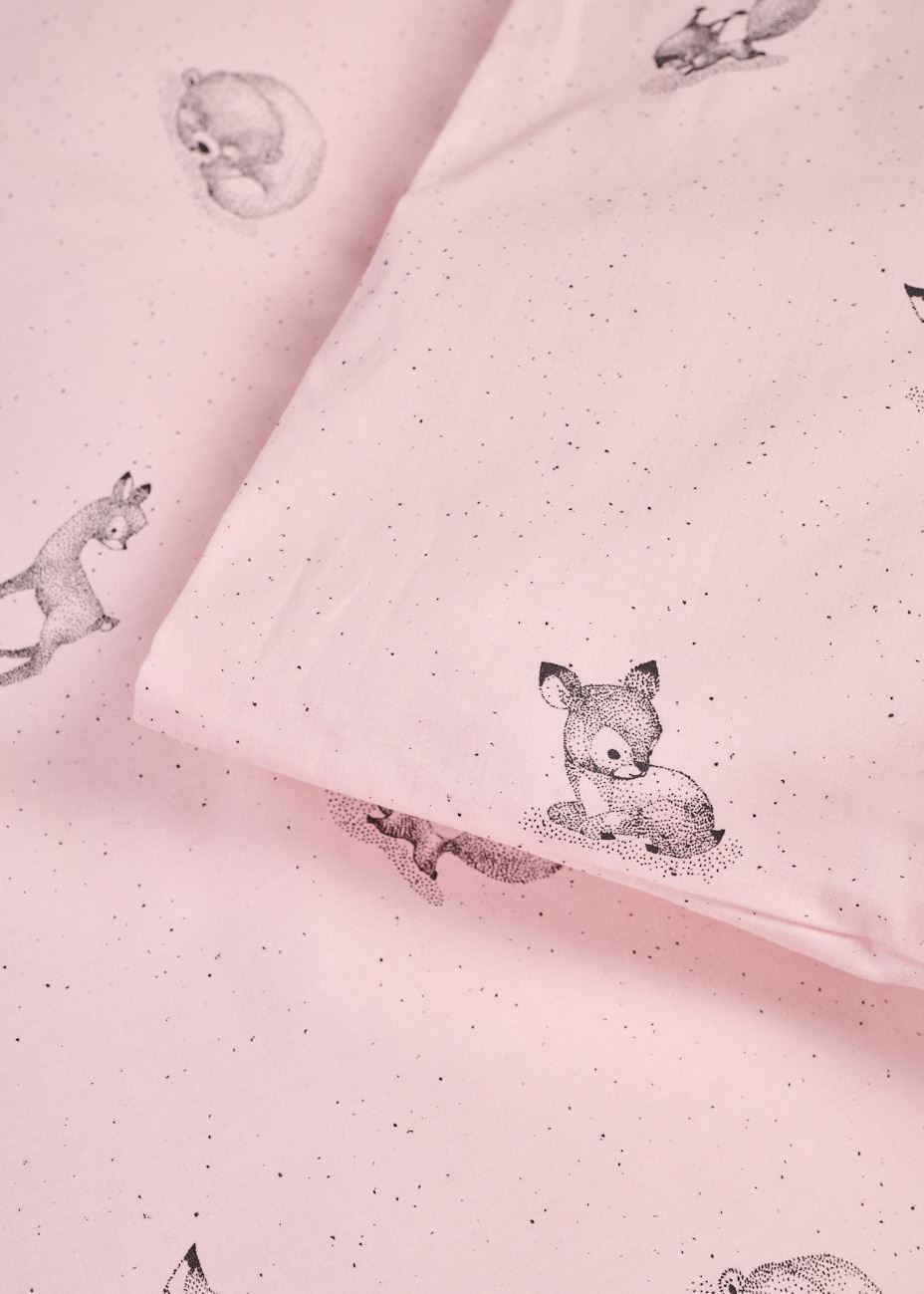 Beebi voodipesukomplekt hele roosa - 2