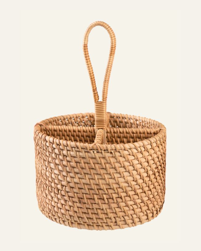 Söögiriistade korv naturaalne toon - 19x19x28 cm naturaalne toon - 1