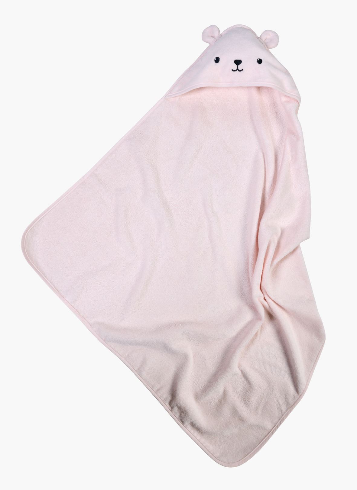 Kapuutsiga rätik hele roosa - 80x80 cm hele roosa - 1