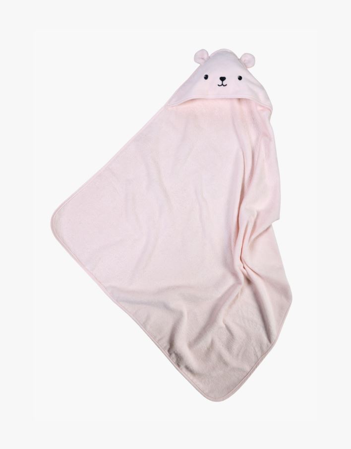 Kapuutsiga rätik hele roosa - 80x80 cm hele roosa - 1