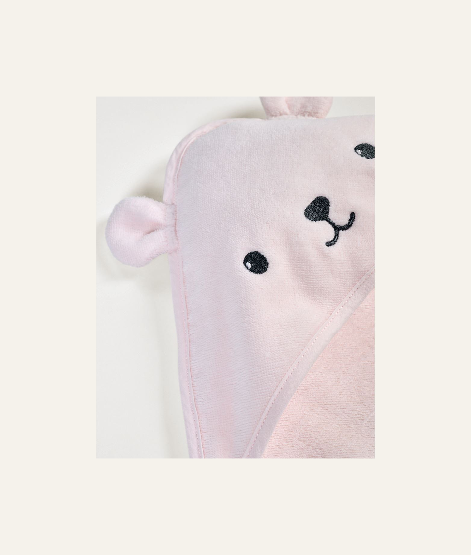 Kapuutsiga rätik hele roosa - 3