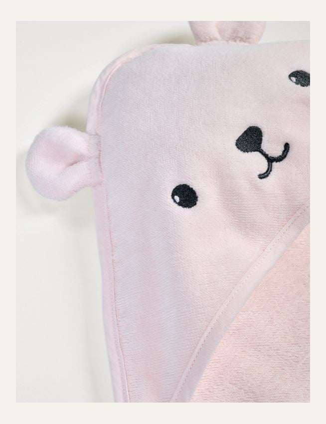 Kapuutsiga rätik hele roosa - 3