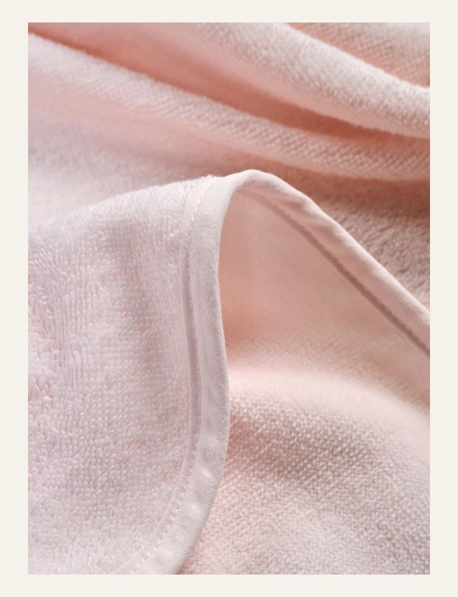 Kapuutsiga rätik hele roosa - 2