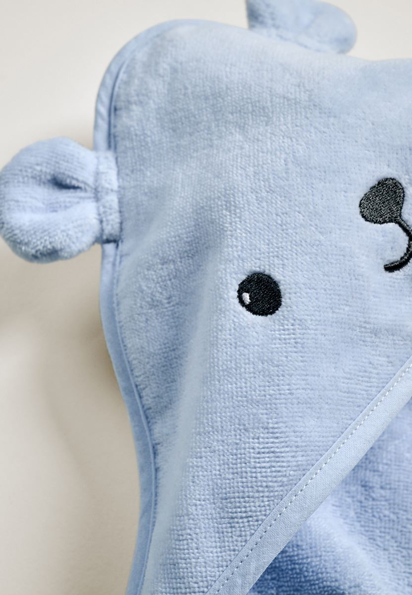 Kapuutsiga rätik hele sinine - 3