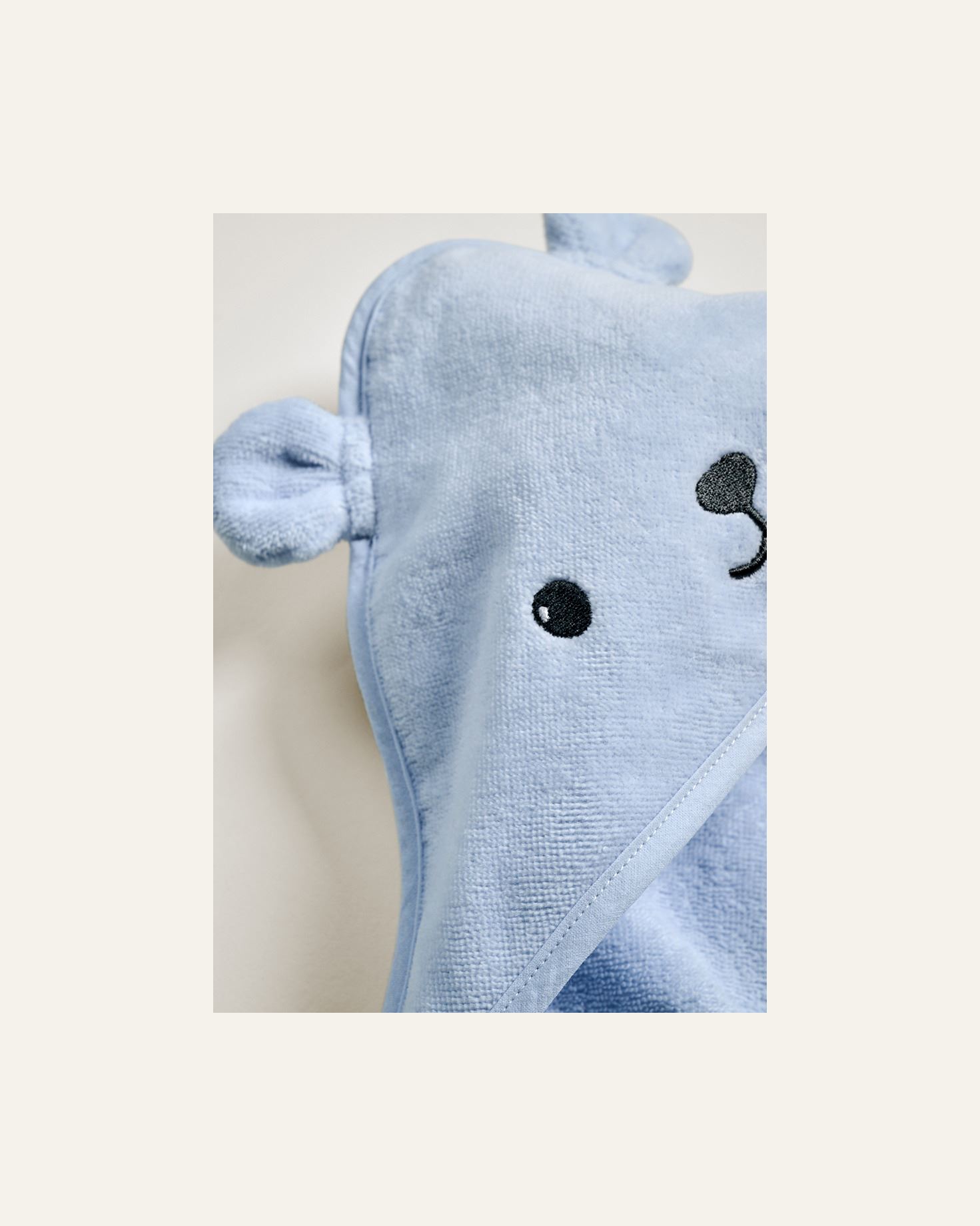 Kapuutsiga rätik hele sinine - 3