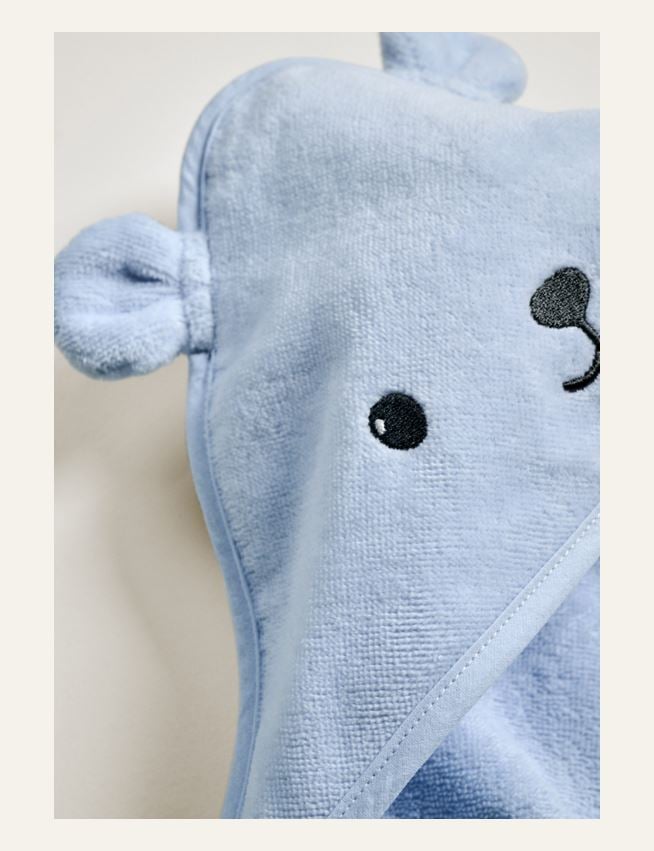 Kapuutsiga rätik hele sinine - 3