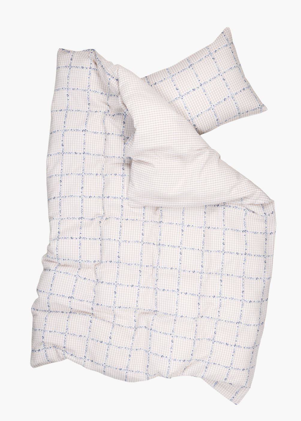 Voodipesukomplekt krepp-puuvillane mitmevärviline/beez - 2