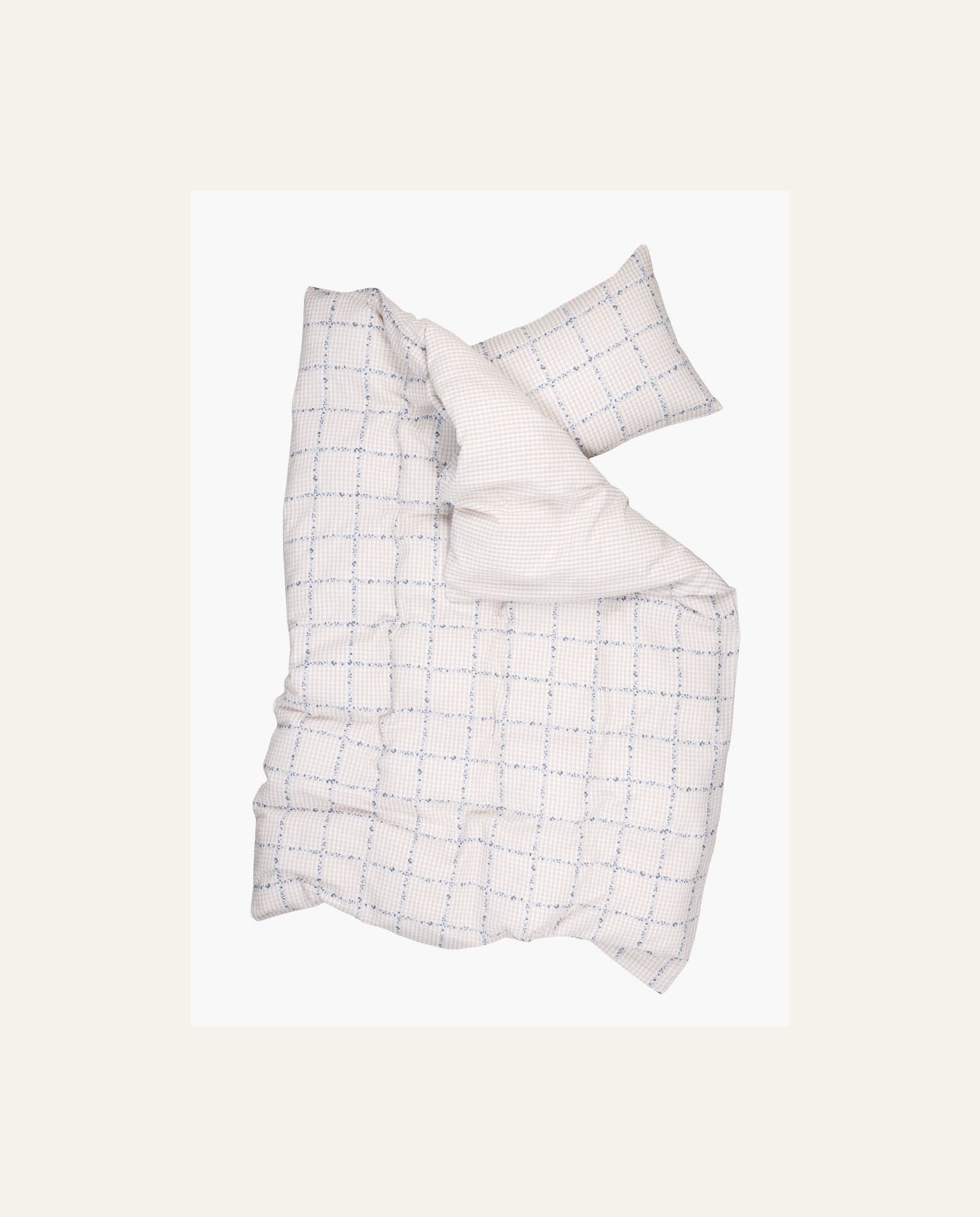 Voodipesukomplekt krepp-puuvillane mitmevärviline/beez - 2