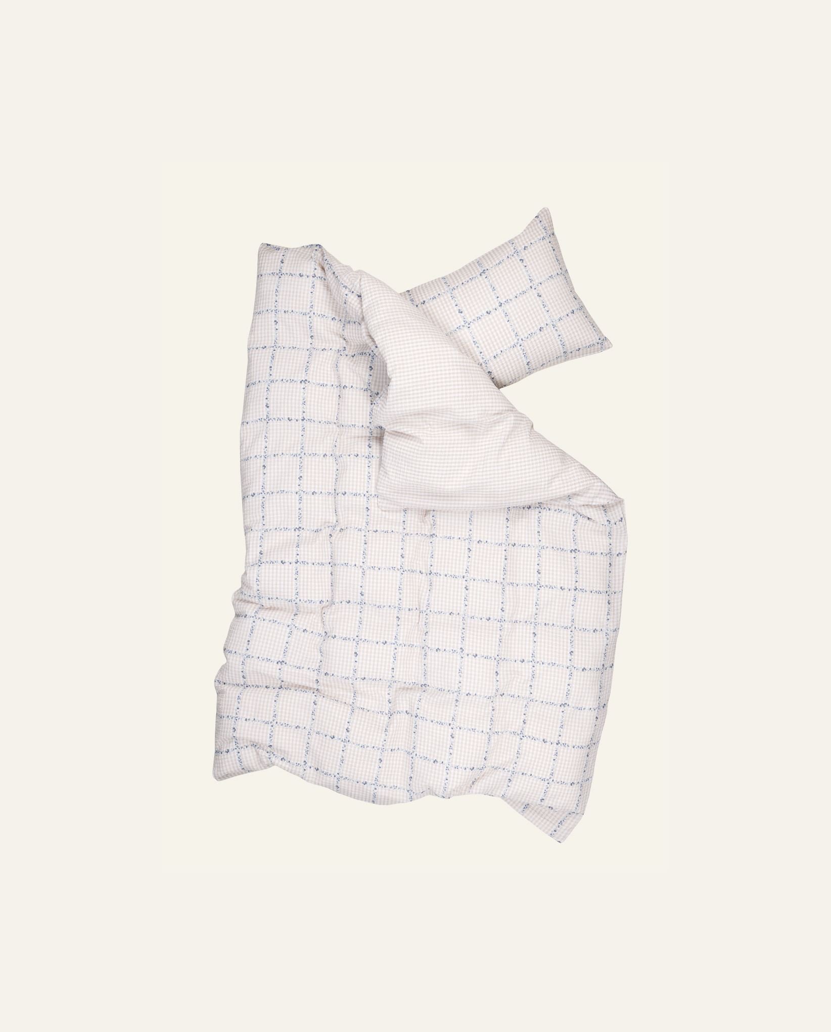 Voodipesukomplekt krepp-puuvillane mitmevärviline/beez - 2