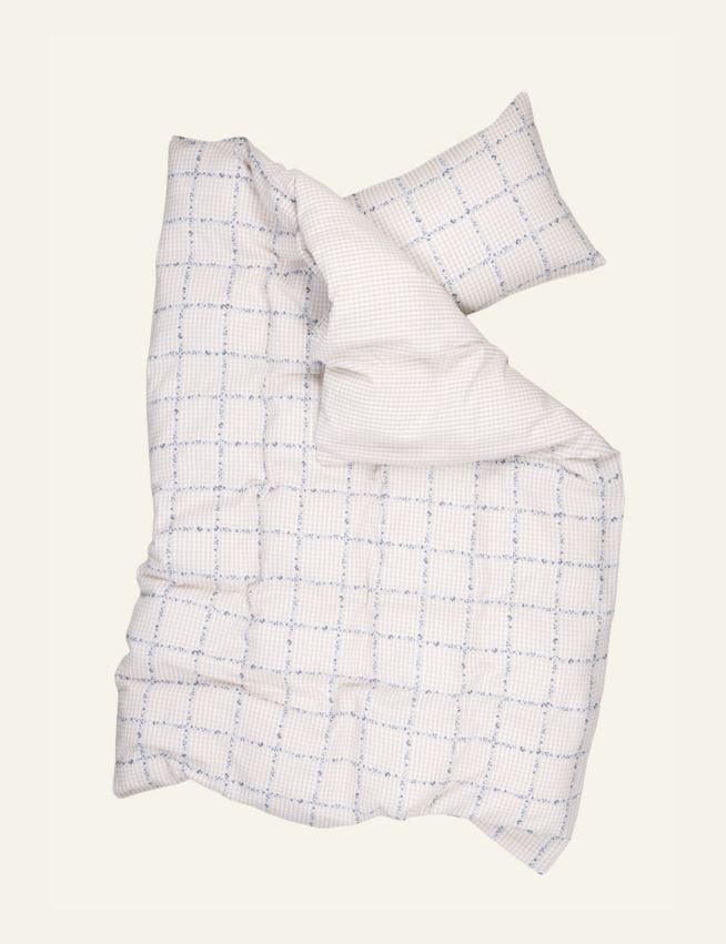 Voodipesukomplekt krepp-puuvillane mitmevärviline/beez - 2