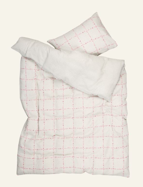 Voodipesukomplekt krepp-puuvillane mitmevärviline/roheline - 2