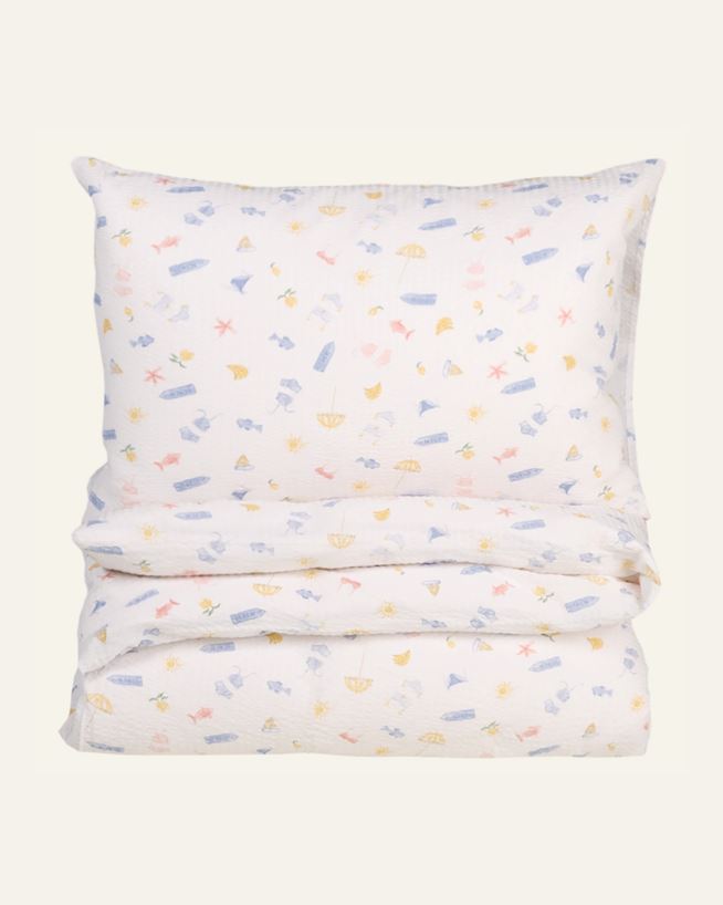 Voodipesukomplekt krepp-puuvillane mitmevärviline - 230x220 cm mitmevärviline - 1