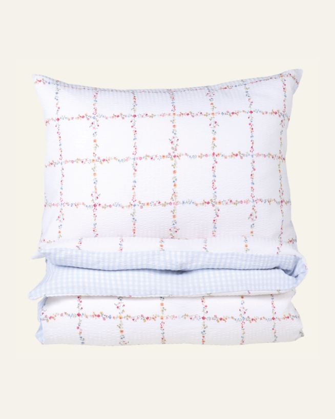 Voodipesukomplekt krepp-puuvillane mitmevärviline - 150x210 cm mitmevärviline - 1