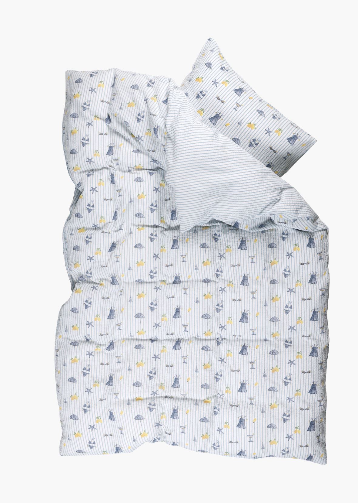 Voodipesukomplekt krepp-puuvillane mitmevärviline - 2