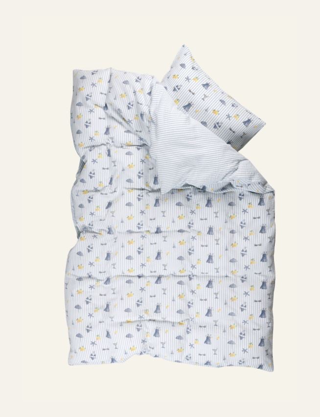 Voodipesukomplekt krepp-puuvillane mitmevärviline - 2