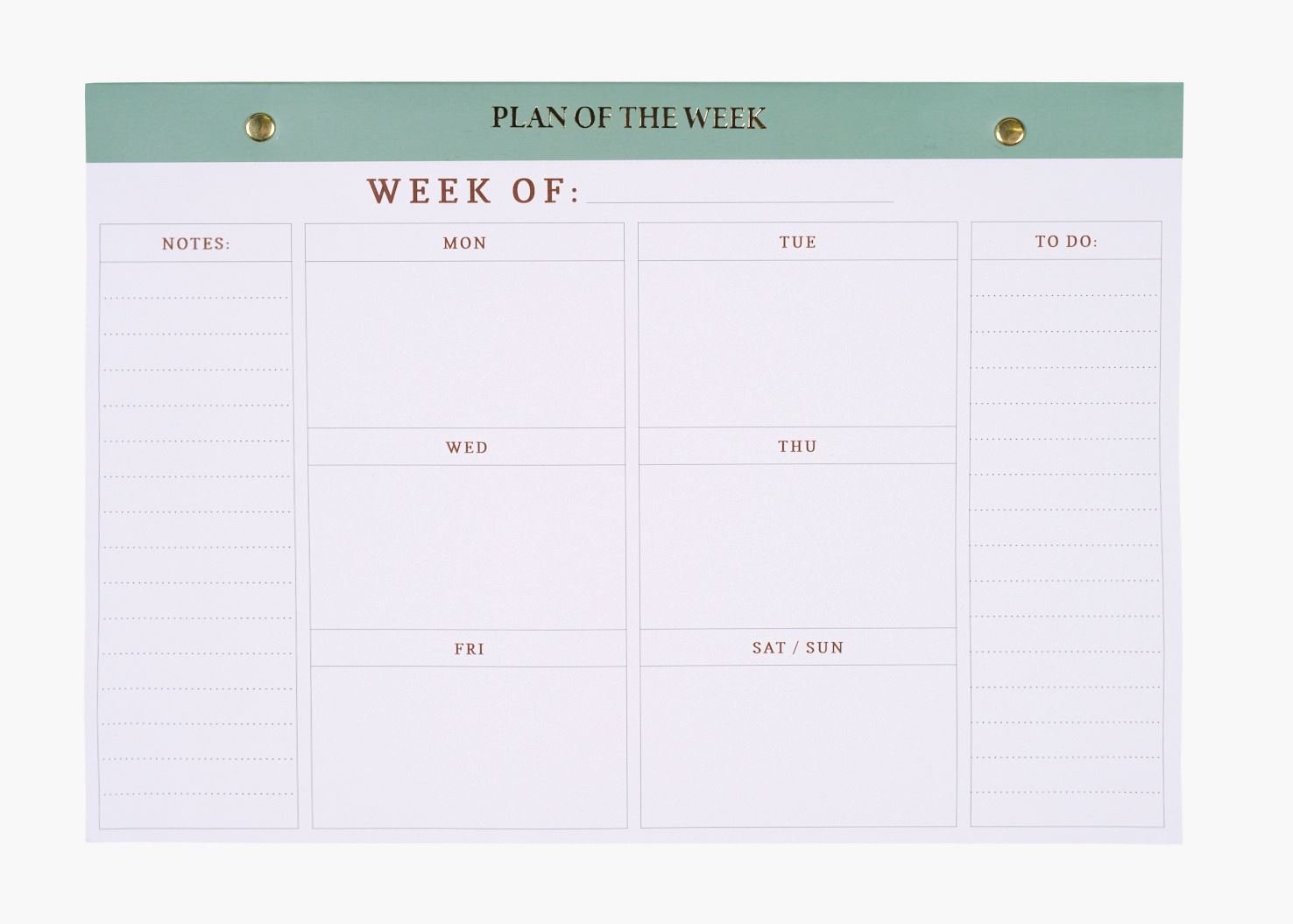 Nädala planeerija oliiviroheline - 21x30 cm oliiviroheline - 1