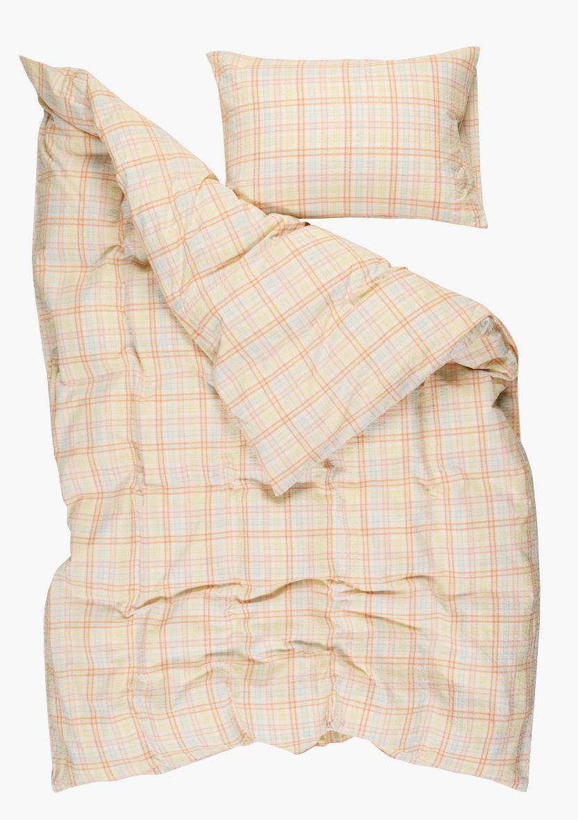 Voodipesukomplekt lõimvärvitud krepp-puuvill mitmevärviline - 2