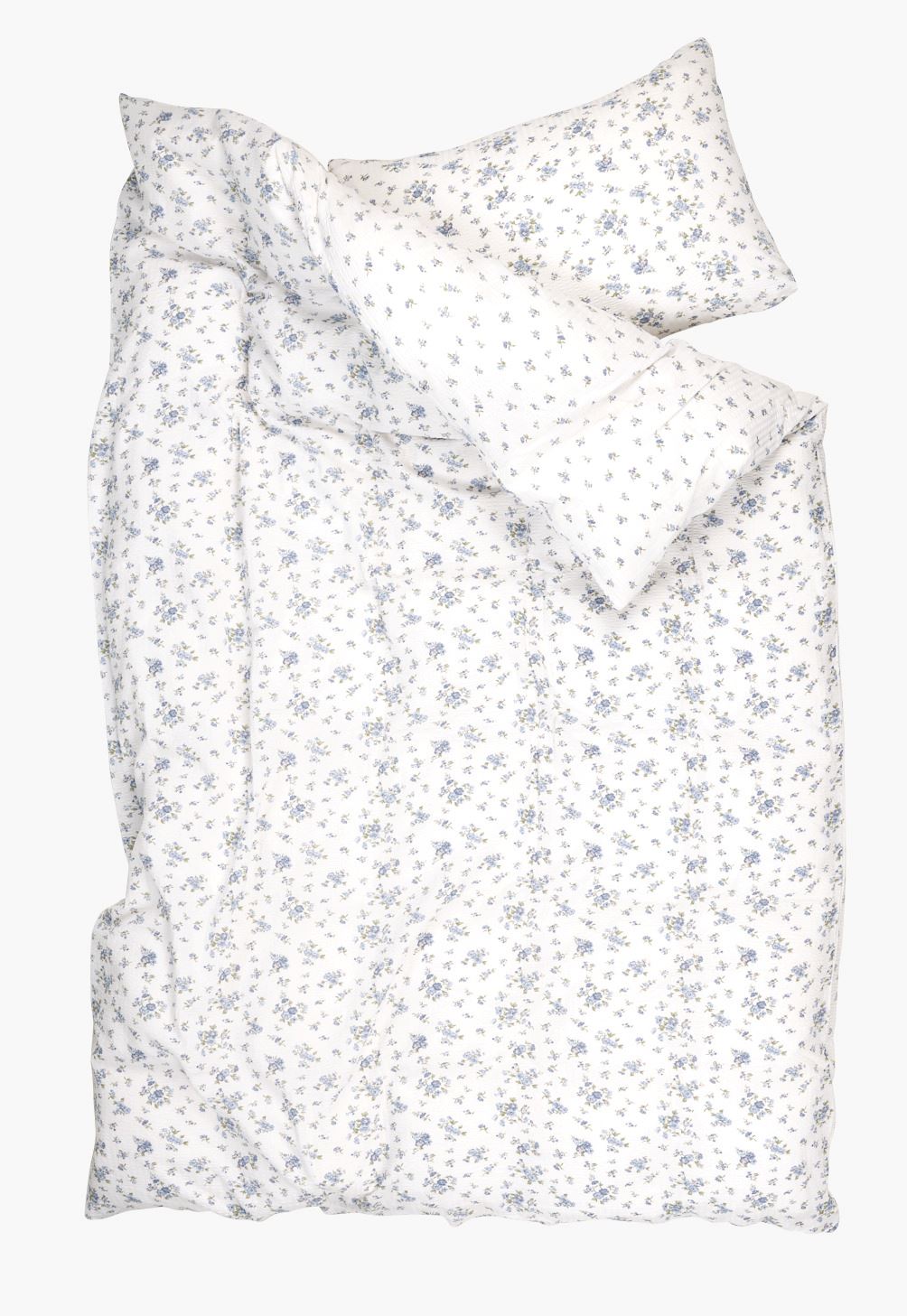 Voodipesukomplekt krepp-puuvillane sinine - 2