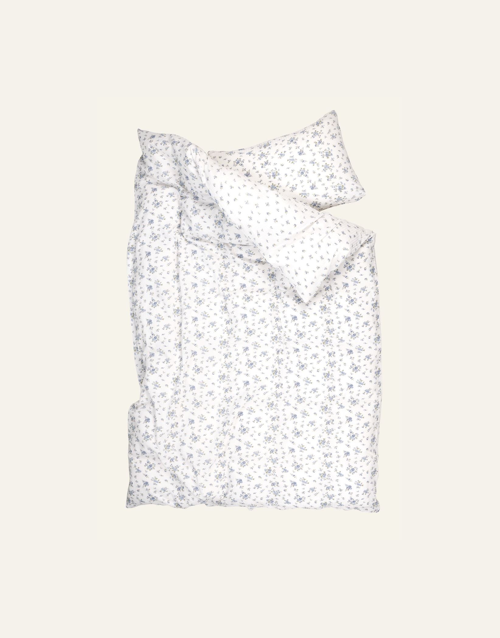 Voodipesukomplekt krepp-puuvillane sinine - 4