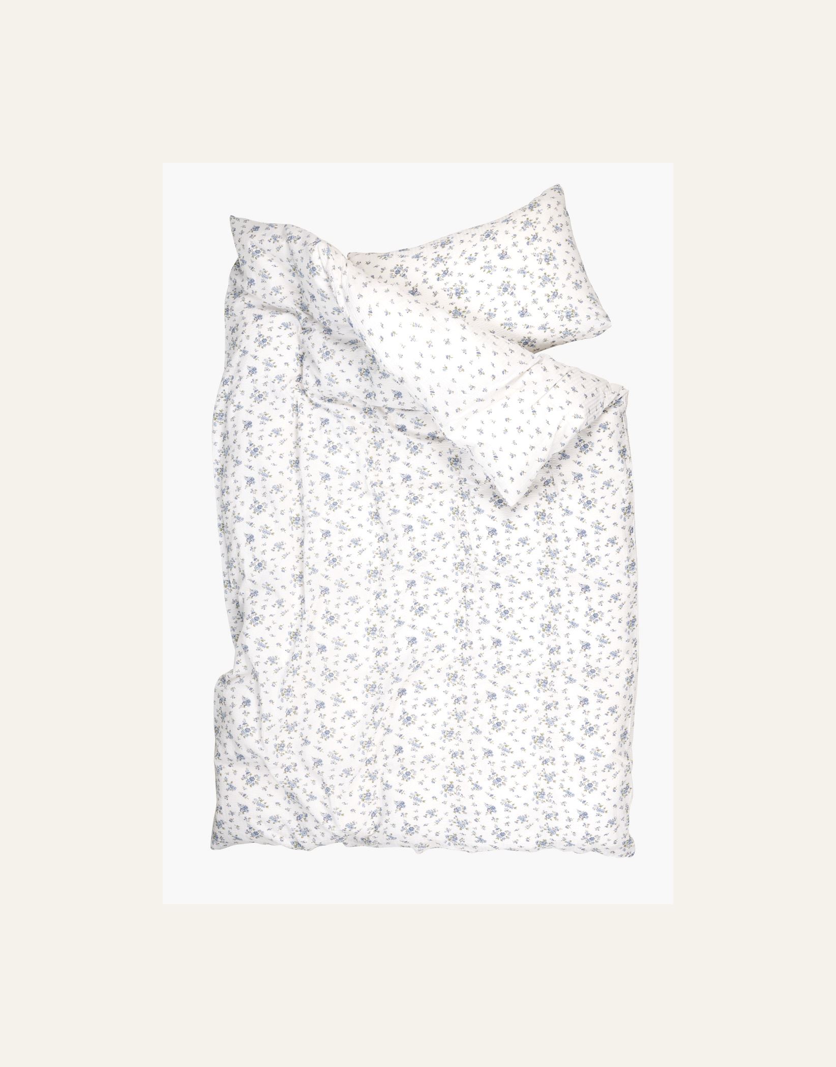 Voodipesukomplekt krepp-puuvillane sinine - 2