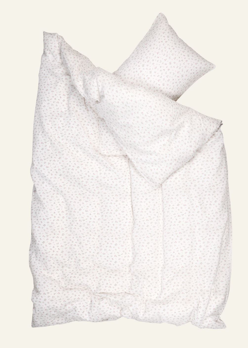 Voodipesukomplekt krepp-puuvillane roosa - 2