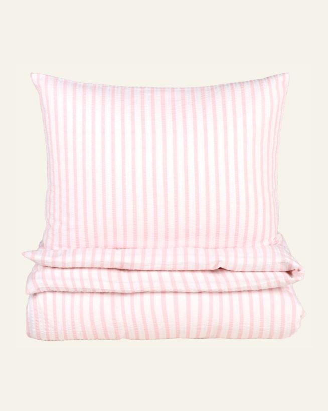 Voodipesukomplekt krepp-puuvillane hele roosa - 150x210 cm hele roosa - 1