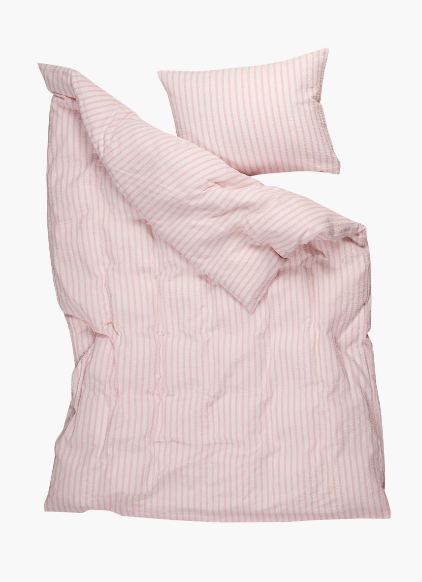 Voodipesukomplekt krepp-puuvillane hele roosa - 2