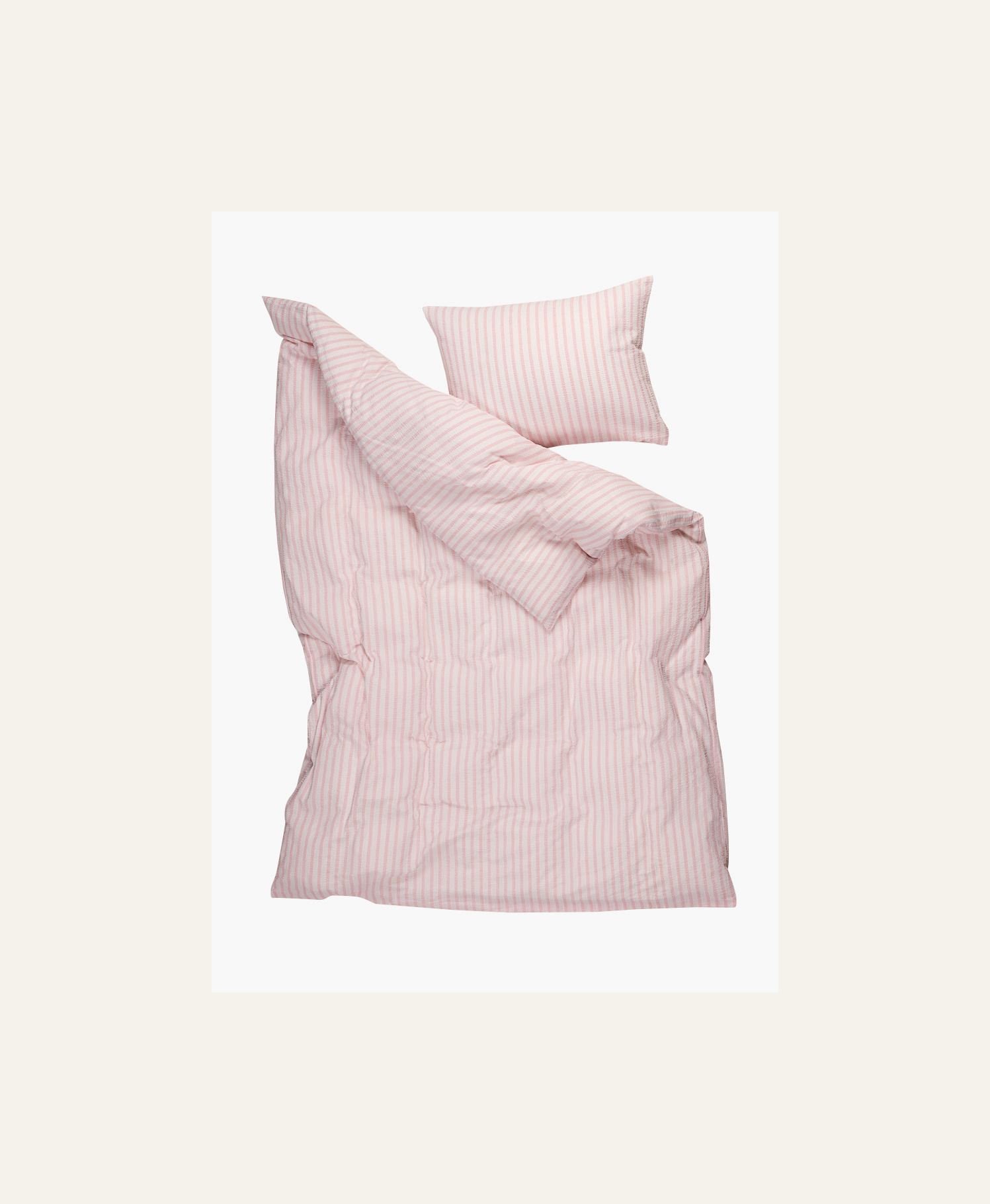 Voodipesukomplekt krepp-puuvillane hele roosa - 2