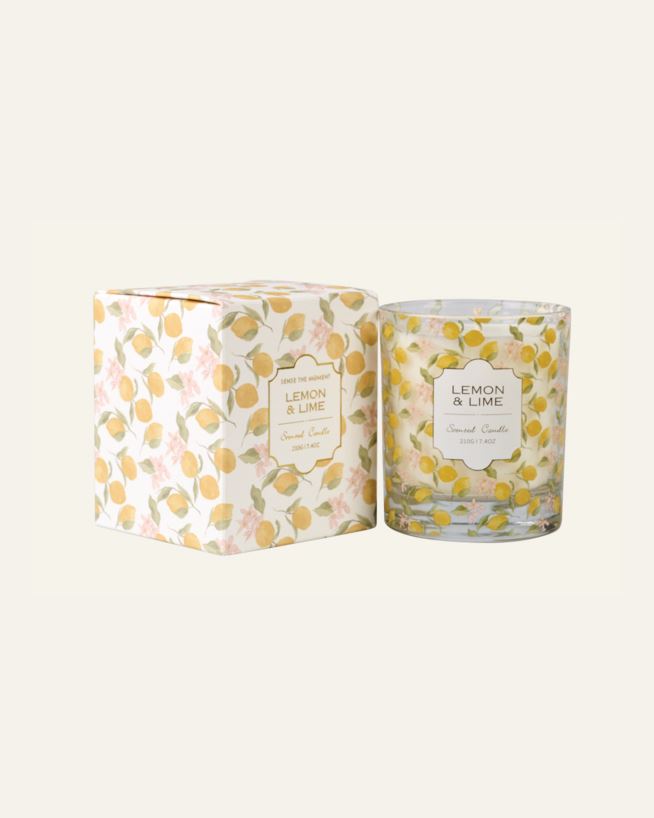 Lõhnaküünal mitmevärviline/kollane - 210 g mitmevärviline/kollane - 1