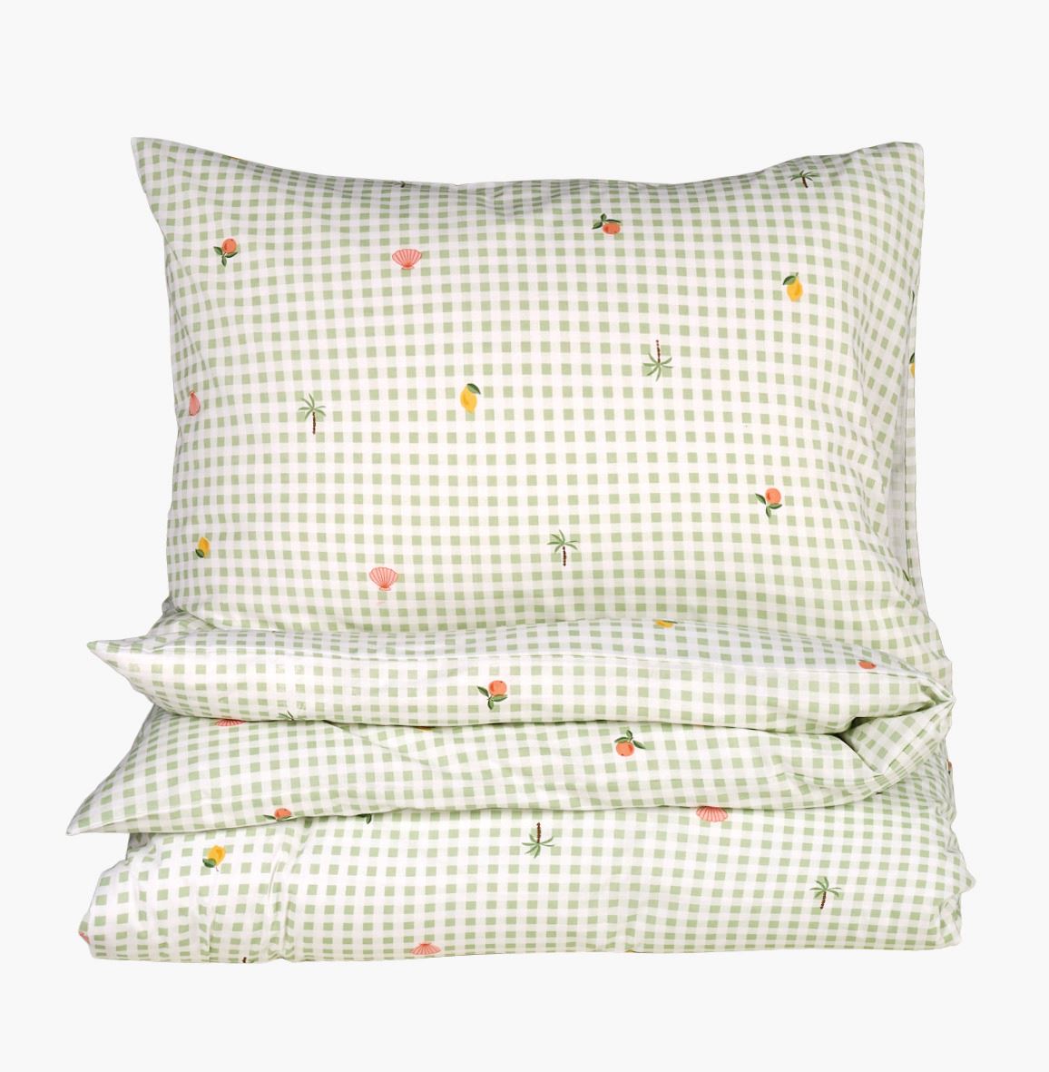 Voodipesukomplekt puuvillane roheline - 150x210 cm roheline - 1