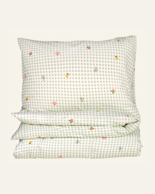 Voodipesukomplekt puuvillane roheline - 150x210 cm/50x60 cm roheline - 1