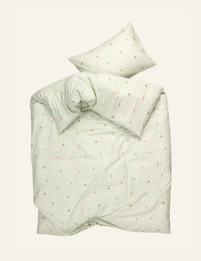 Voodipesukomplekt puuvillane roheline - 3