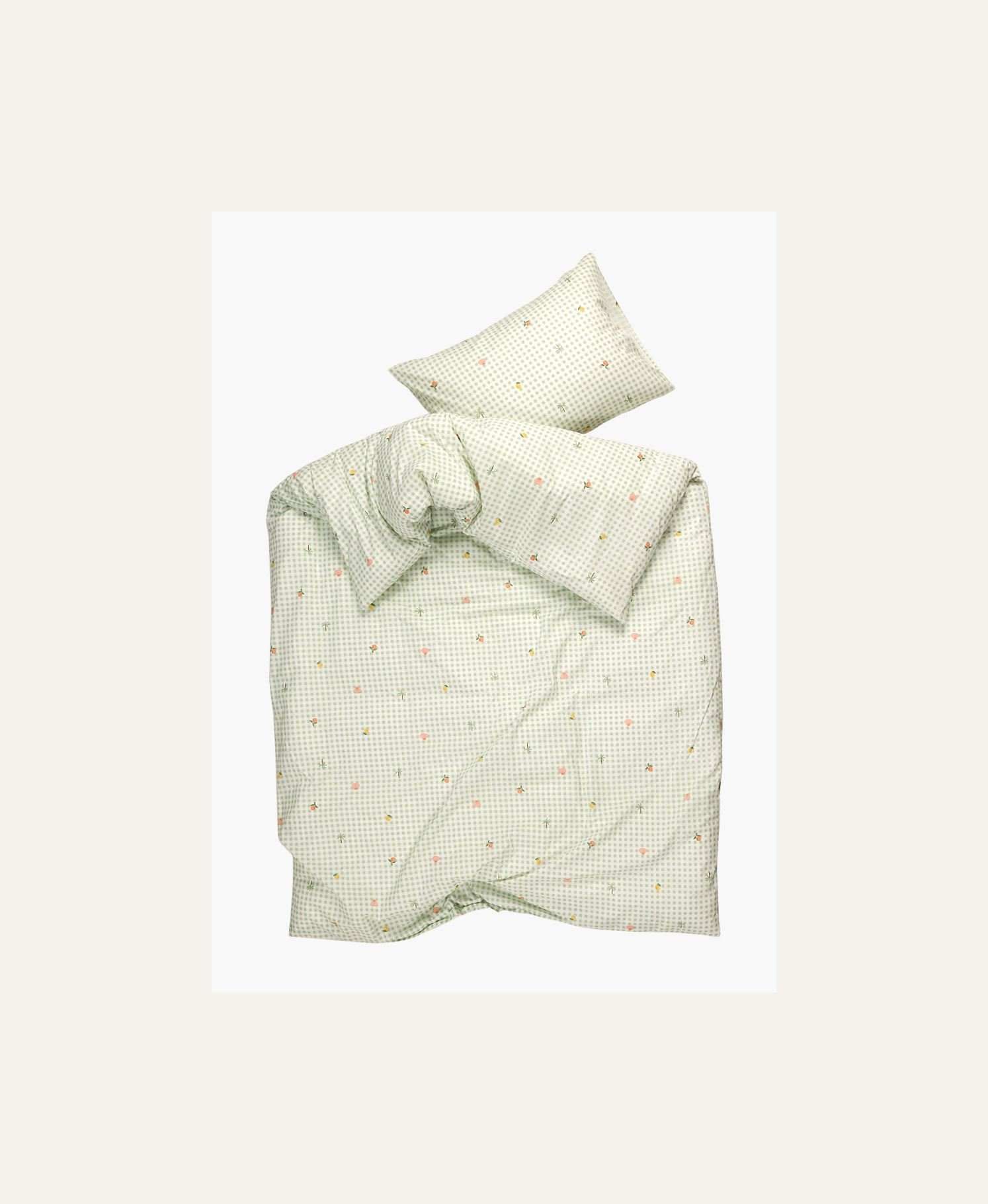 Voodipesukomplekt puuvillane roheline - 2