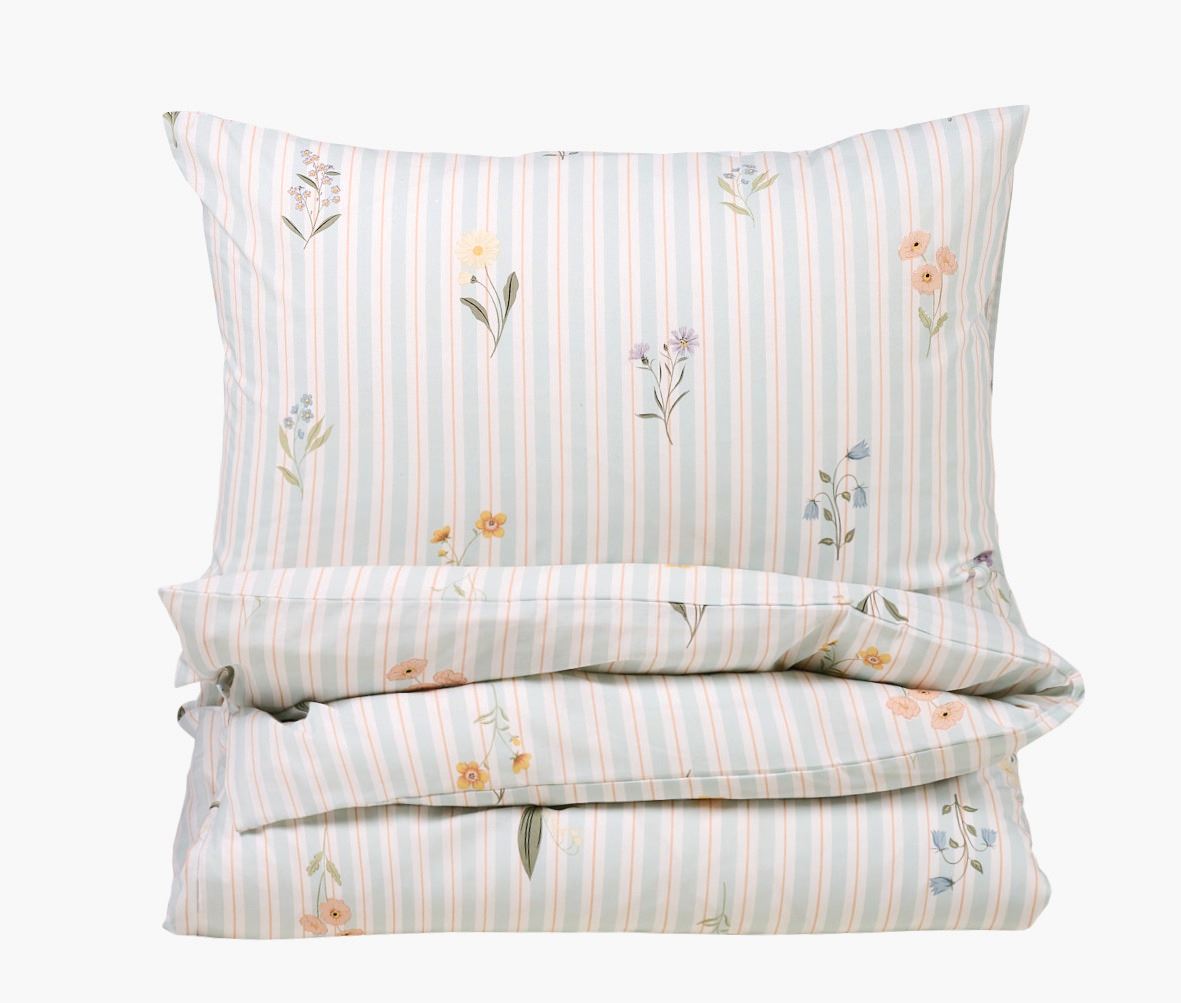 Voodipesukomplekt puuvillane hele sinine - 200x220 cm hele sinine - 1