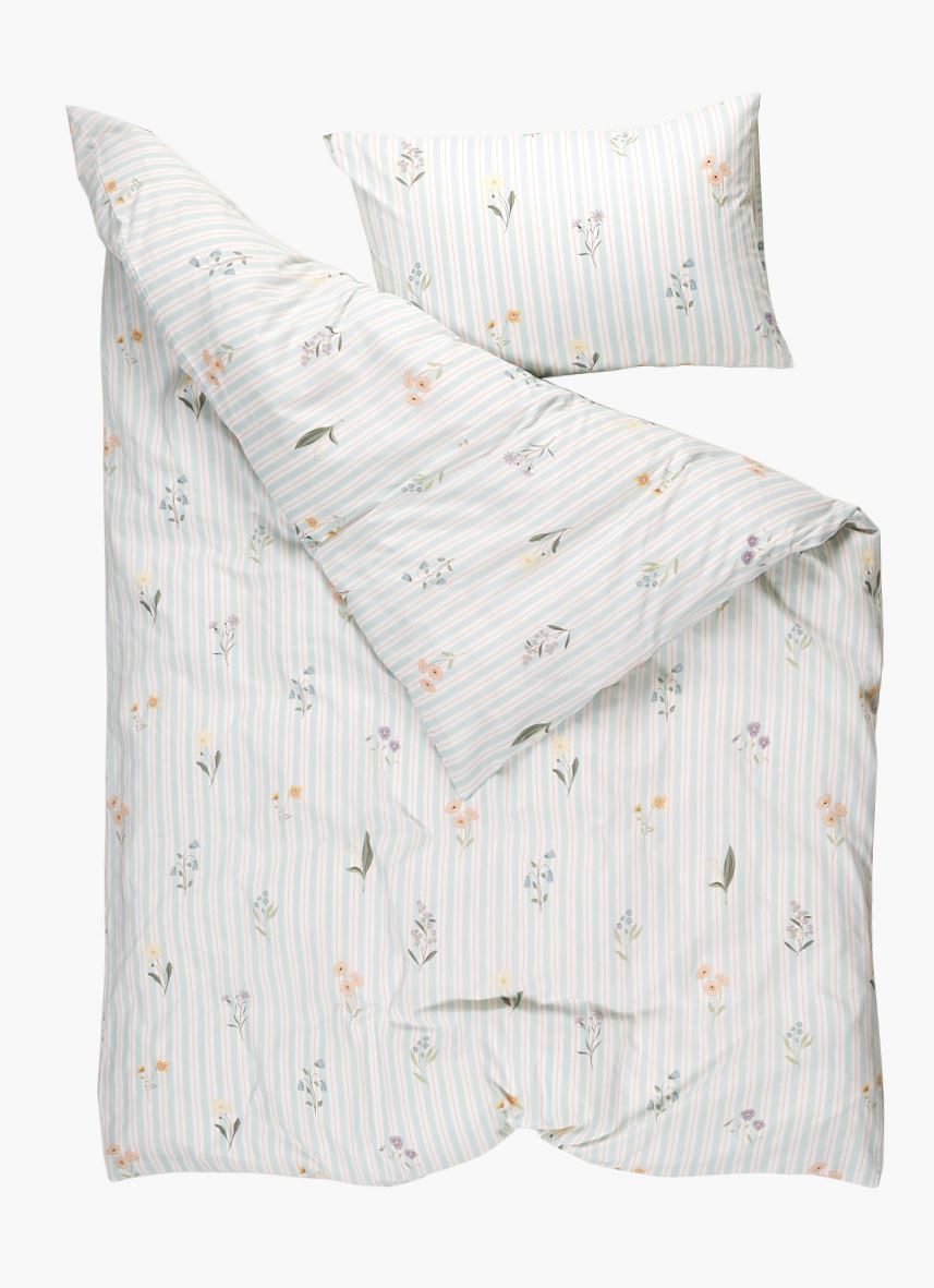 Voodipesukomplekt puuvillane hele sinine - 3