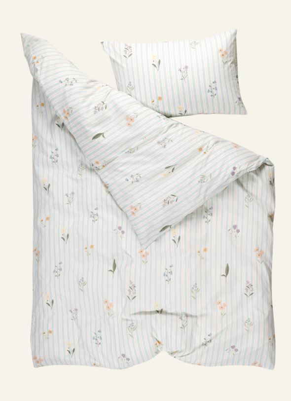 Voodipesukomplekt puuvillane hele sinine - 3